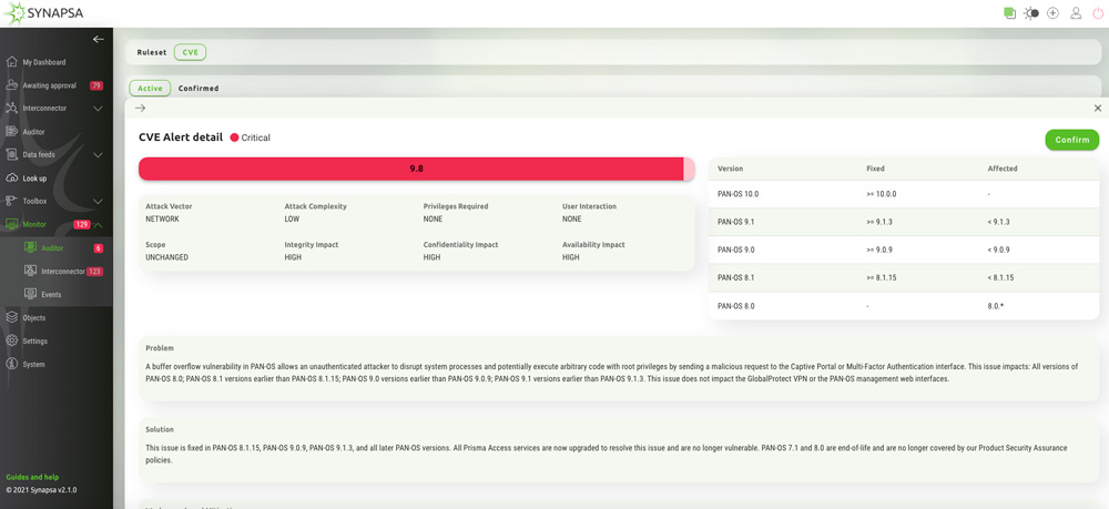 synapsa-networks-firewall-auditing-CVE-check